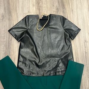Faux leather Alfani top